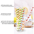 thumbnail image 3 of 200 PCS Paper Straws 100% Biodegradable Drinking Straw Durable and Recyclable Straws Disposable Straws Assorted Colors Smoothie Straws Drinking Straws for Cocktails Cold Drinks & Juices By Torubia, 3 of 7