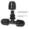 thumbnail image 4 of Uxcell 4Pack Drip Irrigation Fittings Barbed Tee Connector for 1/2 Inch Tubing(16mm OD), 4 of 6