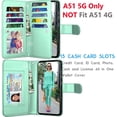thumbnail image 2 of Galaxy A51 5G Case, [5G Version] Galaxy A51 Wallet Case, Tekcoo Luxury PU Leather Cash Credit Card Slots Holder Carrying Folio Flip Cover [Detachable Magnetic Hard Case] for Samsung A51 [Turquoise], 2 of 6