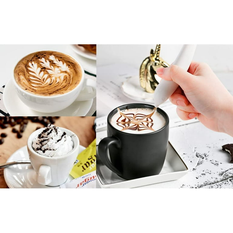 Qzc Spice Pen for Electrical Coffee Art for Latter &Food,DIY a Variety of  Special Creative Pattern with All Natural Materials-Coffee Grounds, Cocoa