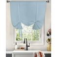thumbnail image 3 of Blue Tie Up Curtains for Kitchen Bathroom Bedroom Windows 54 Inch Length, Pure Sky Blue Solid Color Simple Minimalism Art Balloon Drape Curtains Shade Rod Pocket Drapery Curtain Panel, 42"x63", 3 of 7