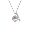 thumbnail image 2 of Delight Jewelry Stainless Steel Trust in the Lord Tree of Life - Silvertone Be Strong and Courageous Bar Charm Necklace, 23", 2 of 4