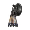 thumbnail image 3 of Meyda Tiffany 106004 Jeweled Peacock 4" Wide 1 Light Wall Sconce - Black, 3 of 4