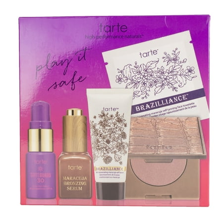 Bronzer Set - Tarte Play It Safe Summer Essentials Set: Brazilliance, Maracuja Bronzing Serum, Tarteguard, Amazonian Bronzer