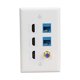 thumbnail image 2 of Placa de pared Keystone 3 HDMI, PHIZLI Cat 6 Keystone Cable coaxial TV, 2 of 2