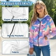 thumbnail image 6 of chaqlin Axolotl Zip up Hoodies for Girls 10-12 Cute Hoodie Sweatshirts Galaxy Long Sleeve Hooded Jacket Kids Athletic Pullover Tops with Pockets, 6 of 7