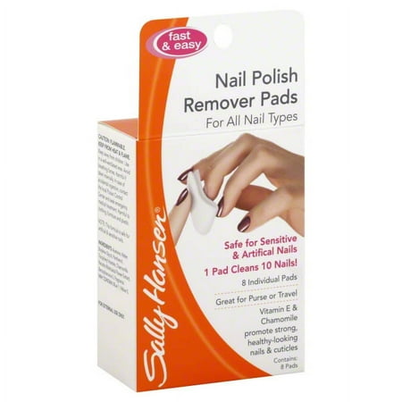 Coty Sally Hansen Nail Polish Remover Pads, 8 ea