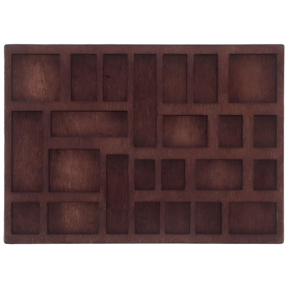 XIBUFE Wood Trinket Shelf for Home Decor with Multi-Compartment Wooden Shadow Box Display Shelf Organizer Storage Shadow Box for Mini Figures