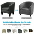 thumbnail image 4 of Eurhowing 2-Piece Stretch Tub Chair Slipcover, Elastic Soft Velvet Armchair Cover, Washable Furniture Protector for Living Room, Office, Gray, 4 of 6