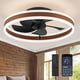 thumbnail image 1 of Ventilador de techo LEDIARY, 50 cm, LED, mando a distancia, color nogal, 110 V, 1 of 7