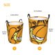 thumbnail image 5 of Cesta para ropa sucia GarField redonda de una sola capa, duradera, de tela Oxford, impermeable, portátil, plegable, para baño, bolsa de almacenamiento de ropa con asa pequeña., 5 of 7