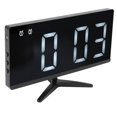 thumbnail image 2 of Borderless TV Shape Alarm Clock LED Display Multifunctional Mirror Clock for Home Office, 2 of 12