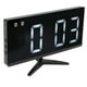 thumbnail image 4 of Reloj despertador con forma de TV sin bordes, pantalla LED, reloj de espejo multifuncional para oficina en casa, 4 of 10