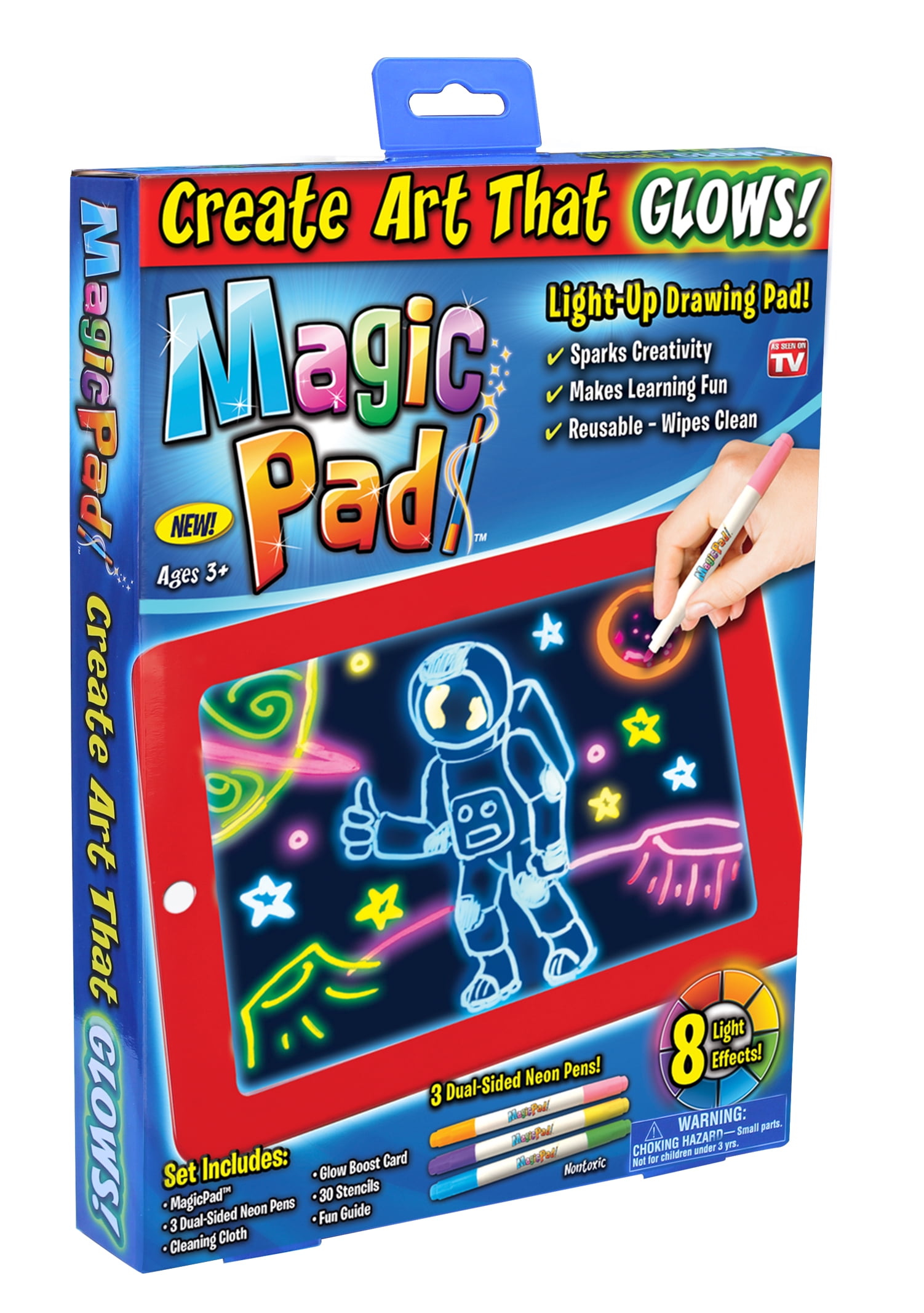 3D Magic Pad Light Up Drawing Pad with Neon Pen Creative Glow Art Light For Kids 