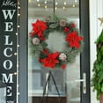 thumbnail image 5 of Christmas Wreath For Front Door, Real Touch Pine Wreath With Red Berries/Pine Cone Prelit Christmas Wreaths For Front Door Outdoor Christmas Decorations Winter Wreath For Windows Indoor Holiday, 5 of 6