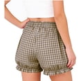 thumbnail image 4 of yillto Women Pajamas Shorts Cute Plaid Pjs Short Pants Sleepwear Lounge Shorts Bottoms Elastic Boxers with Pockets, 4 of 5