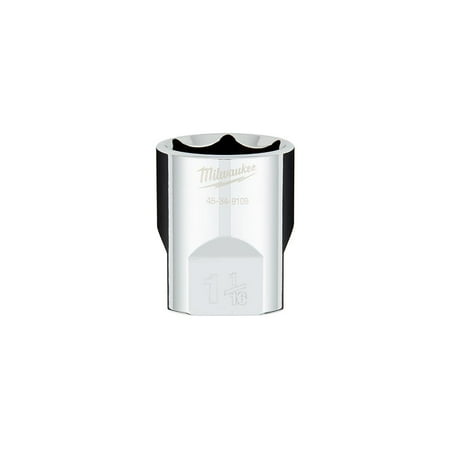UPC: 0045242589012 | Milwaukee-45-34-9109 1/2 in. Drive 1-1/16 in. SAE 6-Point Socket with FOUR FLAT Sides