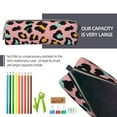 thumbnail image 5 of Cauagu Leopard Print Leather Pencil Pen Case - Stationery Bag Portable Stationery Bag Big Capacity Pencil Pouch Cosmetic Organizer Bag for Men & Women, 5 of 7
