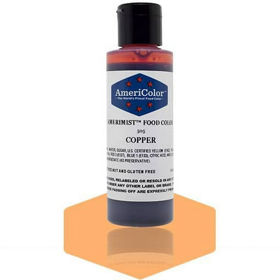 AmeriColor AmeriMist Copper , 4.5 Ounce, Airbrush Food Color