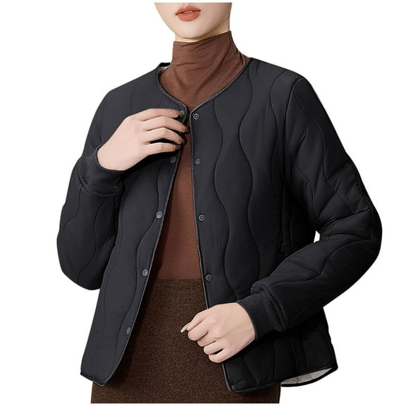 Winter Fashion Coats For Women Casual Long Sleeved Solid Color Loose Black Jacket Coat L-5XL