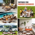 thumbnail image 4 of Brown Beige Outdoor Rug for Patio/Deck/Porch, Non-Slip Large Area Rug 4 x 6 Ft, Vintage Art Plaid Farmhouse Checkered Indoor Outdoor Rugs Washable Area Rugs, Reversible Camping Rug Carpet Runner, 4 of 8