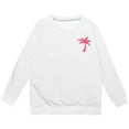 thumbnail image 1 of PMVFHDE Chandails en Molleton d'Automne pour Filles à Capuche Imprimé Lettres Décontracté Ample Blanc,90, 1 of 5