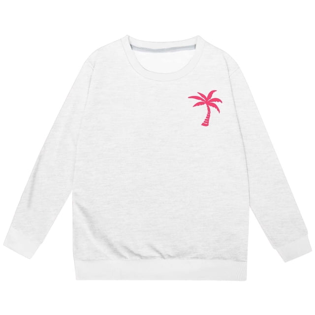 PMVFHDE Chandails en Molleton d'Automne pour Filles à Capuche Imprimé Lettres Décontracté Ample Blanc,90
