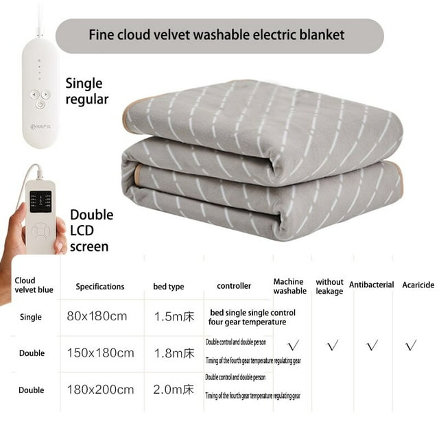 Couverture électrique simple Double lavable régulation intelligente de la température étudiant dortoir sécurité maison matelas électrique