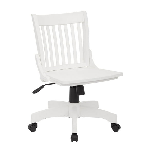 OSP Designs Deluxe White Armless Bankers Chair