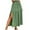 Green, variant on yillto Womens Long Skirts Smock High Waist Flowy Pleated Summer Causal Split Skirt Plain Midi Skirts