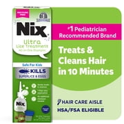 Nix Ultra Superlice Treatment, All-in-One Shampoo, 4 fl oz & Lice Removal Comb
