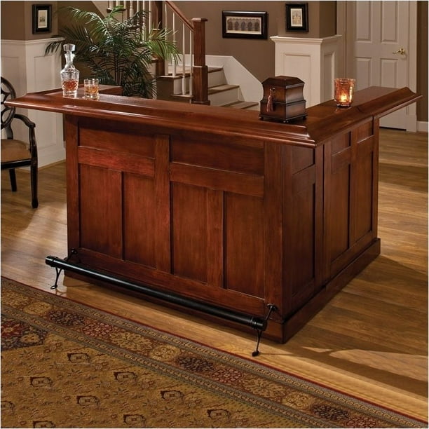 Bowery Hill Cherry Large Wrap Around Home Bar Com Bowery Hill Cherry Large Wrap Around, Wrap Around Bar