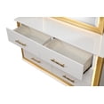 thumbnail image 5 of LiviNest 6-Drawer LED Dresser with Gold Finish: Contemporary Modern Bedroom Storage Furniture - White & Gold Wooden Vanity for Content Creators & Apartment Decor, 5 of 6