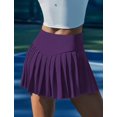 thumbnail image 3 of Pinspark Pleated Skirts for Women High Waisted Tennis Skort with Shorts Tummy Control Golf Skorts Quick Dry Skater Skirt, 3 of 6