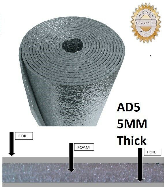 Reflective White Foam Insulation Heat Shield Thermal Insulation Shield 48"x20ft 