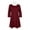 CABERNET, variant on Nina Leonard Scoop Neck Embellished Long Sleeve Solid Stretch Crepe Dress-CABERNET / S