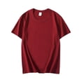 thumbnail image 4 of Camiseta de algodón para hombre, camisa de manga corta de Color puro, ropa de verano, 2021, 4 of 4