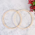 thumbnail image 2 of 2 Pcs Anneaux en Bambou Cerceau Floral en Bambou Couronne Artisanale pour Décoration de Mariage DIY 15cm (Couleur Bois), 2 of 8