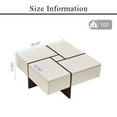 thumbnail image 4 of DSstyles Modern Coffee Table with 4 Drawers Modern Style Easy Assembly Center Sofa Table Home Furniture for Living Room（29.5x29.5x13.8 Inches）, 4 of 9