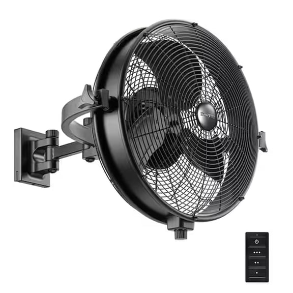 Mule Outdoor 18" Fan, Omni-Reach Extended Wall Mount, 300-Degree Swivel, 53031