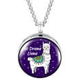 thumbnail image 2 of Wild Essentials No Drama Llama Enamel Finish Essential Oil Diffuser Necklace Gift Set  Includes Aromatherapy Pendant, 24" Stainless Steel Chain, 8 Color Refill Pads, 2 of 4