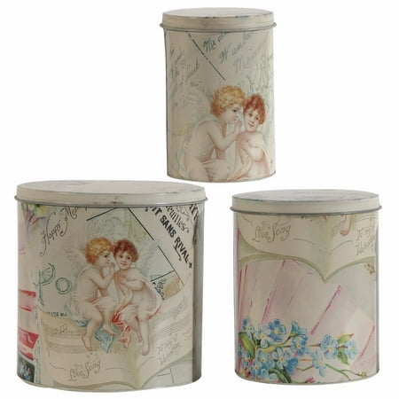 Printed Decorative Tin Boxes Set Of 3 Walmart Com