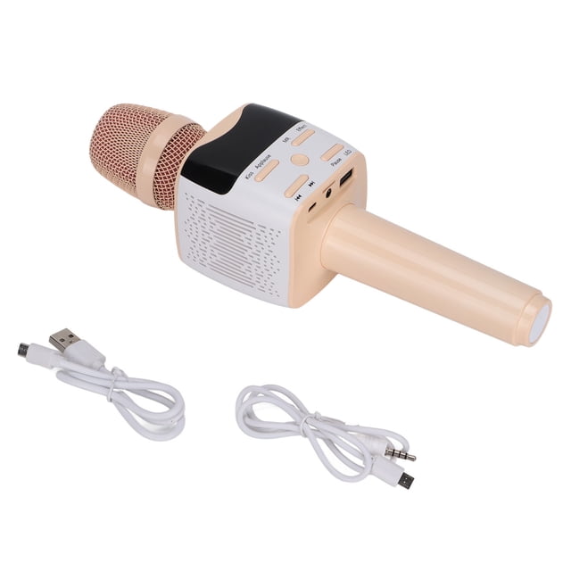 Micrófono inalámbrico portátil de mano estéreo HiFi sonido Bluetooth micrófono para fiesta en casa cumpleaños PC todos los teléfonos inteligentes