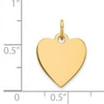 thumbnail image 2 of Charms Collection 14k Plain .011 Gauge Engravable Heart Disc Charm, 2 of 2