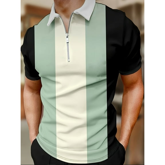 Men's Quick-Dry Short Sleeve Athletic Performance Polo Shirt Green XL