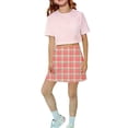 thumbnail image 3 of EnJoCho Toddler Skirt Little Girls Athletic Unifor𝗆 Skorts Go𝗅f Outfit Cheer Tennis Skirts with Shorts Girls Floral Dress Easter Floral Print Dress, 3 of 6