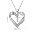 thumbnail image 2 of Fiaya Women Heart Initial Necklaces for Women, 14K Gold Plated Cubic Zirconia Heart Initial A-Z Pendant Necklace Dainty Heart Necklaces for Women Jewelry Gifts (T), 2 of 2