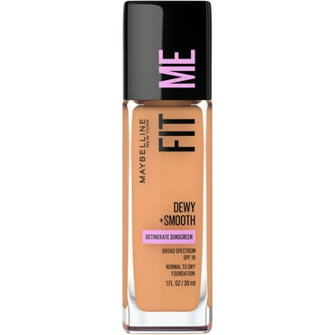 Maybelline Fit Me Dewy   Smooth Liquid Foundation Makeup with SPF 18, 1 fl. oz.