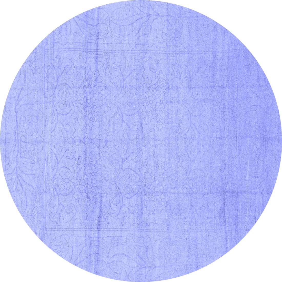 Ahgly Company Indoor Round Abstract Blue Modern Area Rugs, 7' Round ...