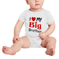 thumbnail image 2 of I Love My Big Brother Cute Baby Girl Boys Romper Print Jumpsuit, 2 of 5